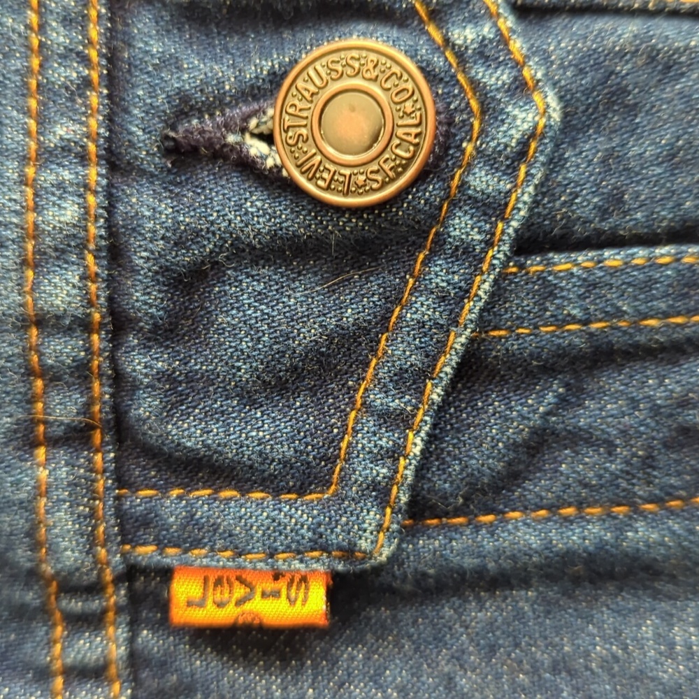 Vintage LEVI'S Orange Tab Denim Jacket - Size Small - Picture 2 of 8